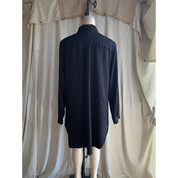 Chico’s Black Button Down Top Tunic Size 2 Medium NWT - Picture 5 of 7